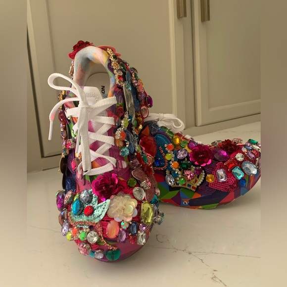 Comme Des Garçons x Salomon glass crystal embellished sneakers Size 6.5 US Women - Picture 8 of 16